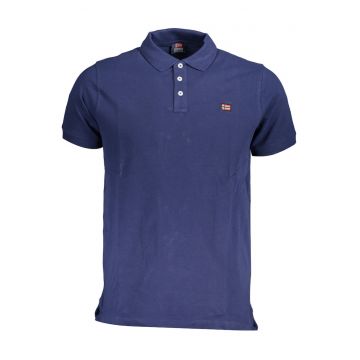 Tricou polo - barbati cu logo - din bumbac - Bleumarin