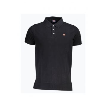 Tricou polo barbati cu logo - din bumbac - Negru