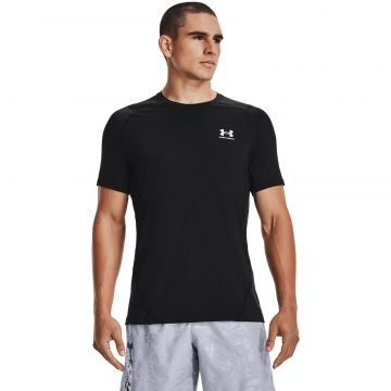 Tricou Under Armour Hg Armour Fitted SS Tee Black/ White