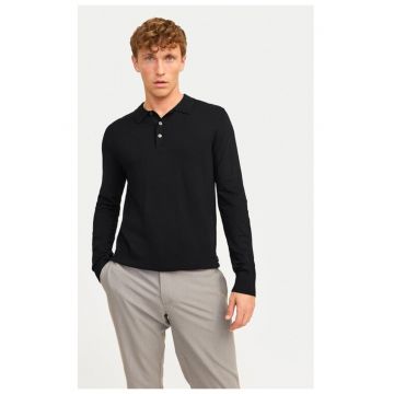 Jack&Jones Tricou polo William 12259650 Negru Regular Fit - Viscoza