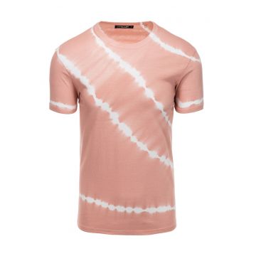 Tricou de bumbac cu aspect tie-dye