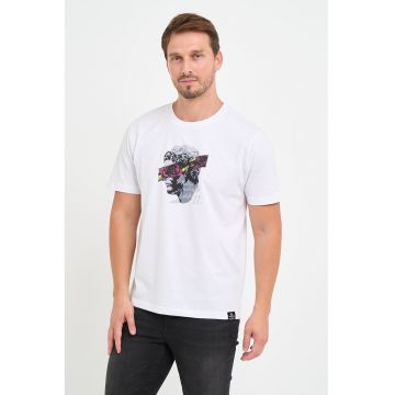 Tricou de bumbac cu imprimeu grafic