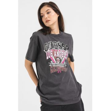 Tricou lejer de bumbac cu model grafic