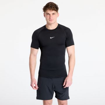 Tricou Nike Pro Men's Dri-FIT Tight Short-Sleeve Fitness Top Black/ White