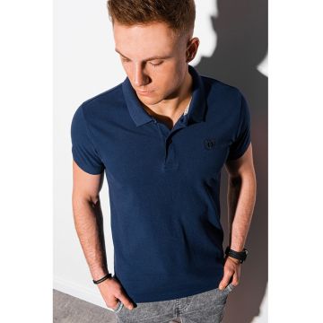 Tricou polo din bumbac cu model pique