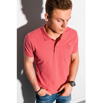 Tricou polo din bumbac cu model pique