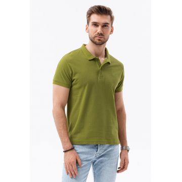 Tricou polo din bumbac cu model pique