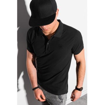 Tricou polo din bumbac cu model pique