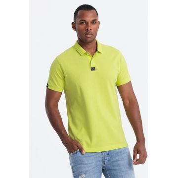 Tricou polo uni de bumbac