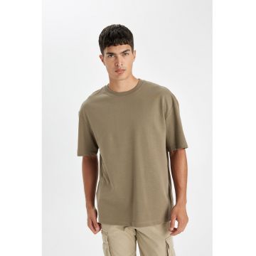 Tricou relaxed fit cu model uni