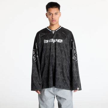 Tricou A BATHING APE Men Long Sleeve Tee UNISEX Black