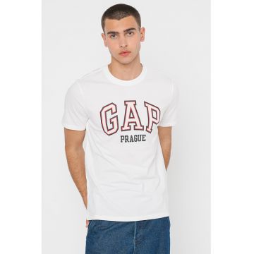 Tricou cu imprimeu logo contrastant