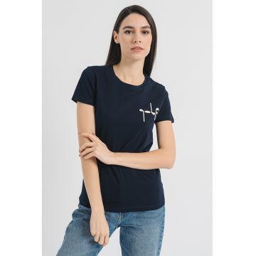 Tricou de bumbac cu broderie logo