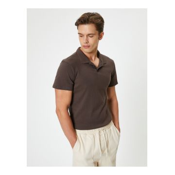 Tricou polo uni de bumbac