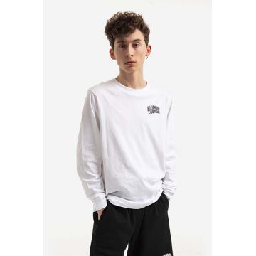 Billionaire Boys Club longsleeve din bumbac Small Arch Logo L/S Tee culoarea alb, cu imprimeu BC007-WHITE