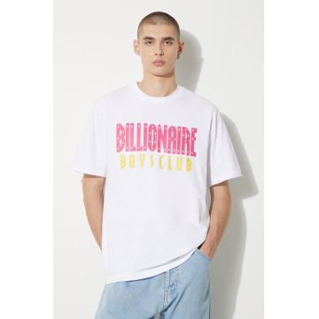 Billionaire Boys Club tricou din bumbac Straight Logo barbati, culoarea alb, cu imprimeu, B24243