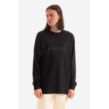 Maharishi longsleeve din bumbac culoarea negru, cu imprimeu 9754.BLACK-BLACK