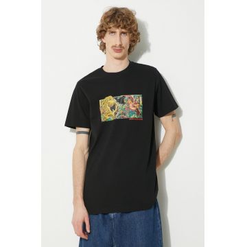 Maharishi tricou din bumbac Tiger Vs. Samurai T-Shirt barbati, culoarea negru, cu imprimeu, 1079.BLACK