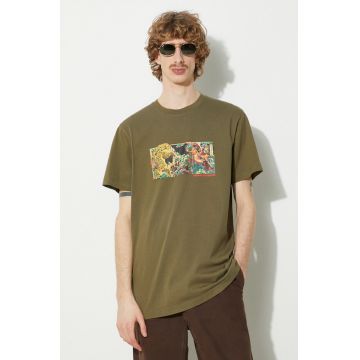 Maharishi tricou din bumbac Tiger Vs. Samurai T-Shirt barbati, culoarea verde, cu imprimeu, 1079.OLIVE