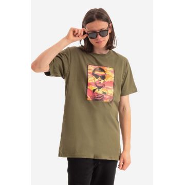 Maharishi tricou din bumbac Warhol Polaroid Portrait T-Shirt OCJ culoarea verde, cu imprimeu 9711.OLIVE-OLIVE