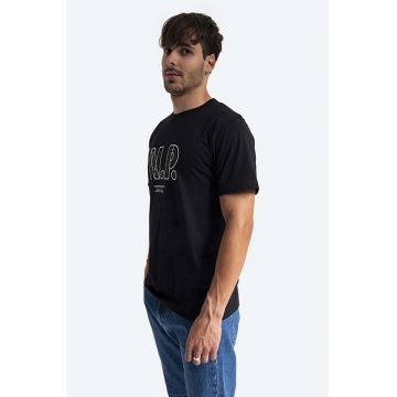 Norse Projects tricou din bumbac Niels Teknisk Logo culoarea negru, cu imprimeu N01.0570.9999-9999