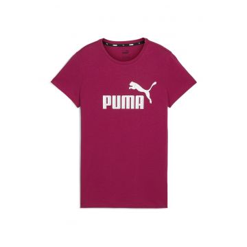 Tricou de bumbac cu imprimeu logo contrastant Essentials+