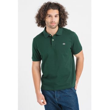 Tricou polo din bumbac cu aspect pique