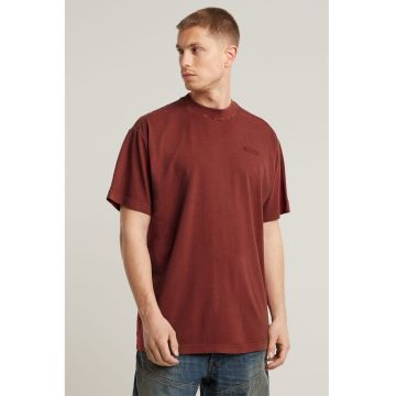 Tricou relaxed fit cu decolteu la baza gatului