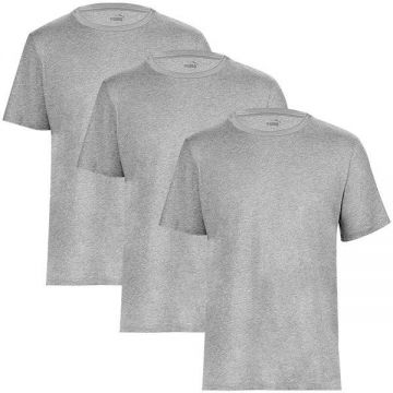 Tricou barbati Puma Men Base T-shirt Grey Heather 3-pack 68350901-3, L, Gri