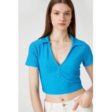 Tricou crop slim fit