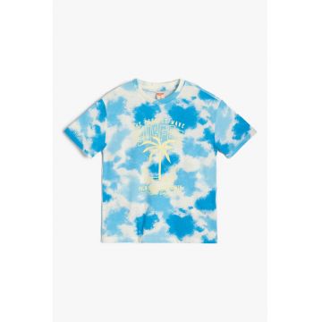 Tricou de bumbac cu model tie-dye