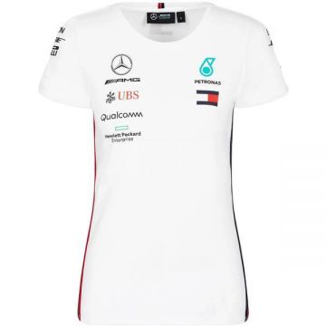 Tricou femei Mercedes Mapm Rp Driver T-shirt 141191041-200, L, Alb