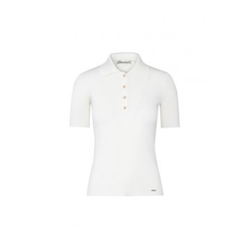 Tricou polo cu striatii - Alb