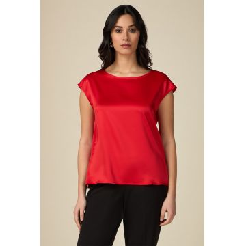 Tricou cu aspect de satin