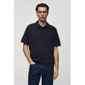 Tricou din amestec de bumbac cu guler polo