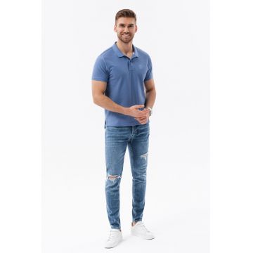 Tricou polo din bumbac cu model pique