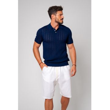 Tricou tricotat Navy 13320