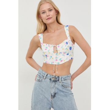 For Love & Lemons top femei, culoarea alb