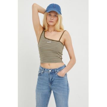 Levi's top din bumbac culoarea verde