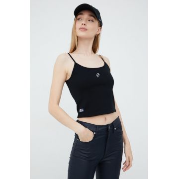 Superdry top femei, culoarea negru