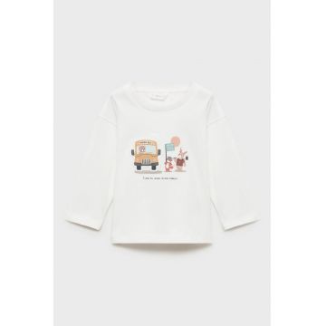 Bluza de bumbac cu imprimeu