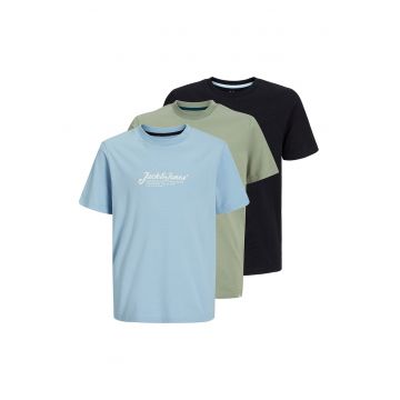 Set de tricou de bumbac cu logo - 3 perechi