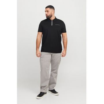 Tricou regular fit polo din amestec de bumbac