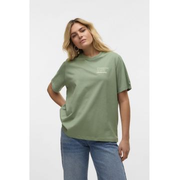 Tricou supradimensionat de bumbac organic cu imprimeu