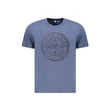 Tricou barbati - cu imprimeu cu logo - Regular fit - Indigo