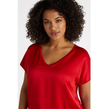 Tricou cu partea frontala de satin