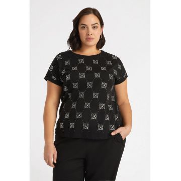 Tricou lejer de bumbac cu model grafic