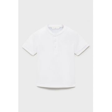 Tricou polo de bumbac cu guler Mao