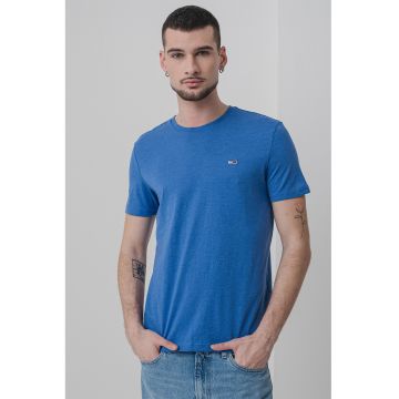 Tricou slim fit cu logo discret