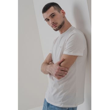 Tricou slim fit din bumbac organic